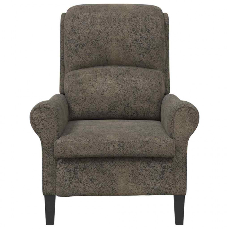 fotel ciemno szary 76 x 94 x 102 cm Skóra ekologiczna