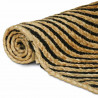 Dywan Naturalny i czarny 60 x 400 cm Juta