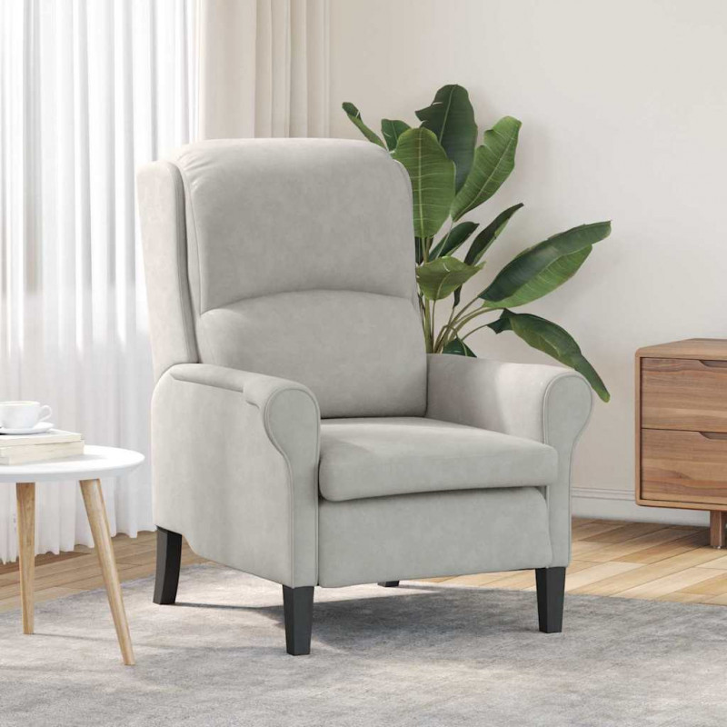 fotel Jasnoszary 76 x 94 x 102 cm Mikrofibra