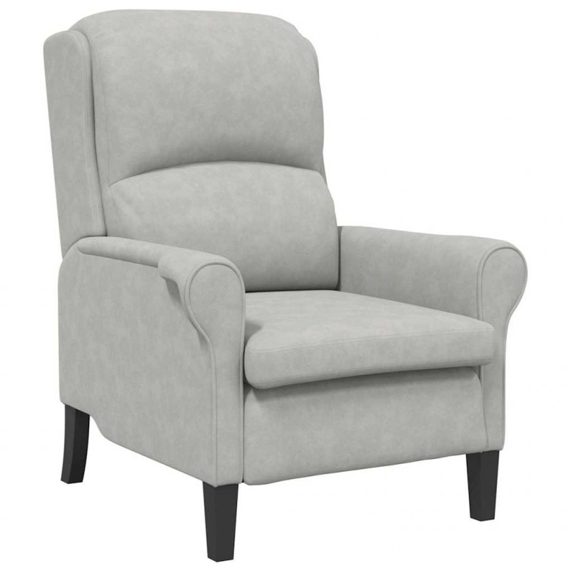 fotel Jasnoszary 76 x 94 x 102 cm Mikrofibra