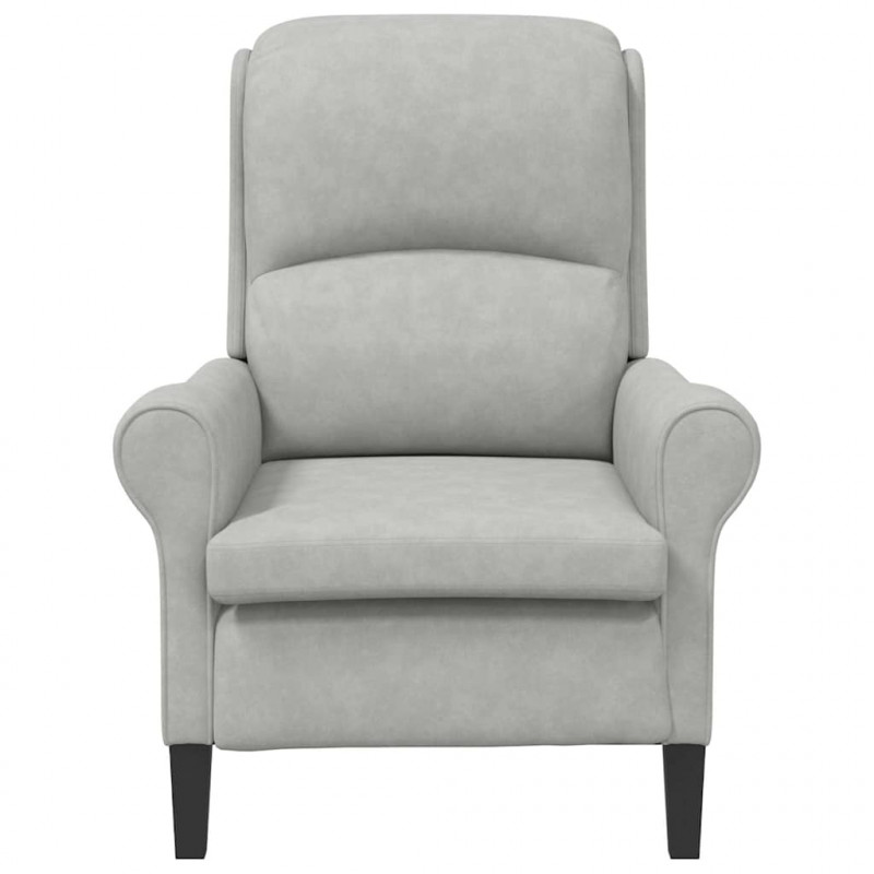 fotel Jasnoszary 76 x 94 x 102 cm Mikrofibra