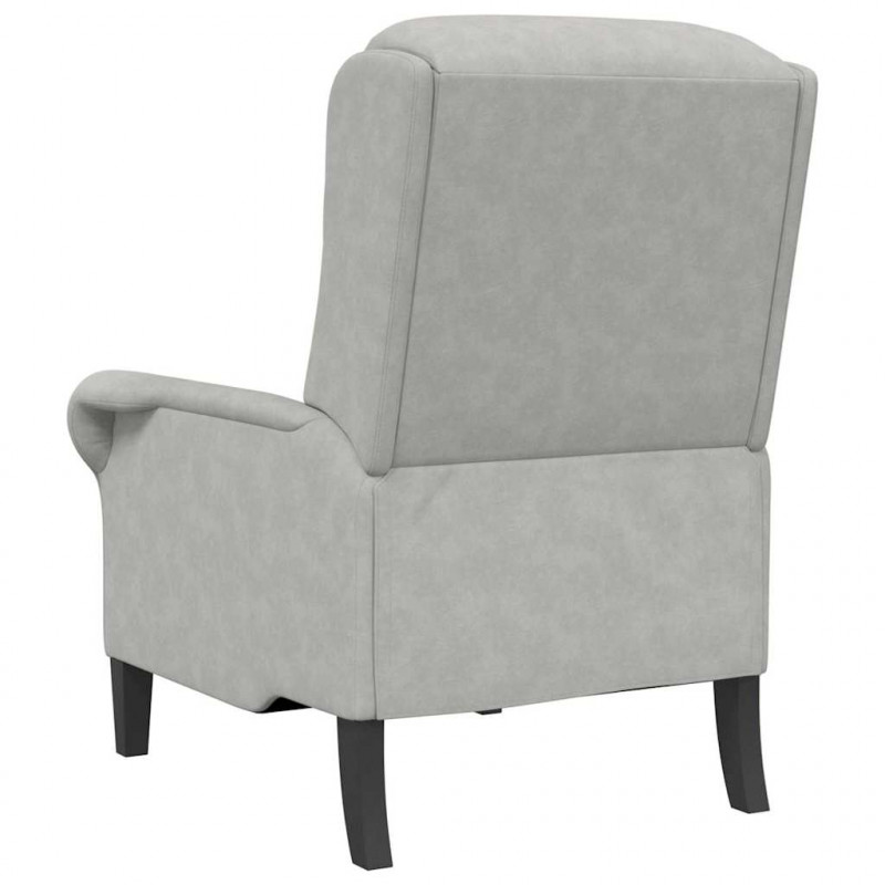 fotel Jasnoszary 76 x 94 x 102 cm Mikrofibra