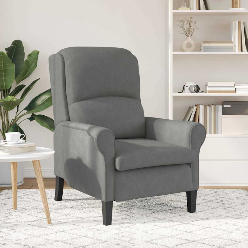 fotel ciemno szary 76 x 94 x 102 cm Mikrofibra
