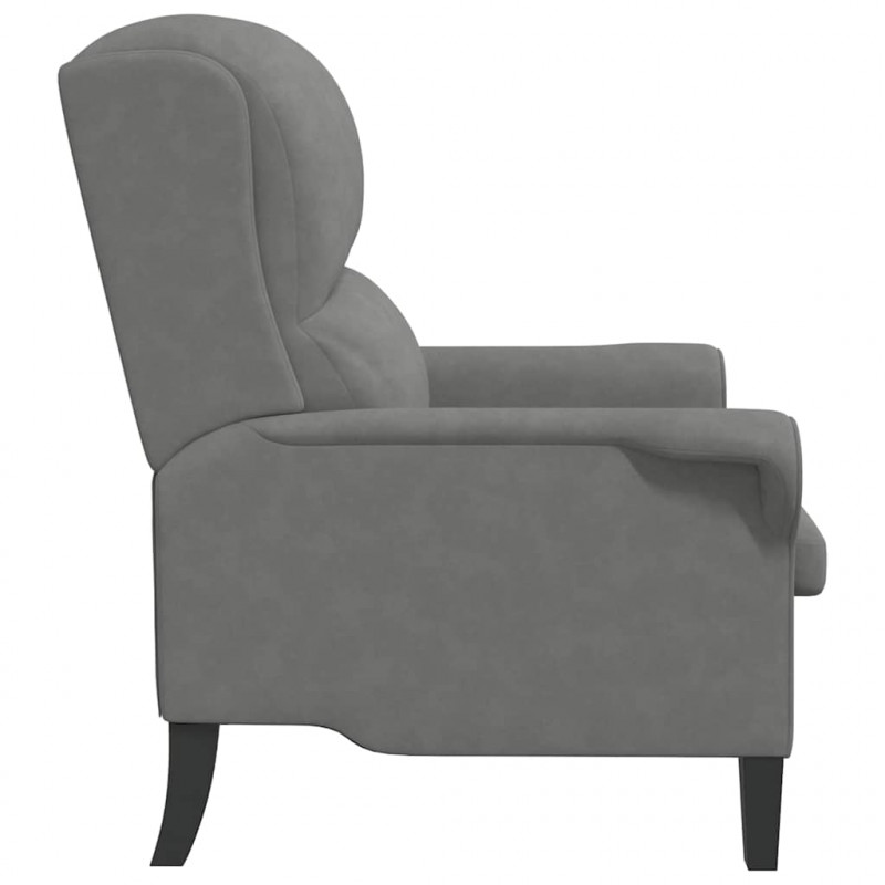 fotel ciemno szary 76 x 94 x 102 cm Mikrofibra