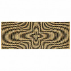 Dywan Naturalny i czarny 80 x 200 cm Juta