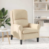 fotel Kremowy 76 x 94 x 102 cm Mikrofibra