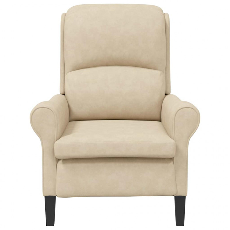 fotel Kremowy 76 x 94 x 102 cm Mikrofibra