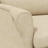 fotel Kremowy 76 x 94 x 102 cm Mikrofibra