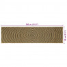 Dywan Naturalny i czarny 80 x 300 cm Juta
