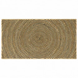 Dywan Naturalny i czarny 100 x 200 cm Juta