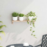 Ścienny Stojak Wiszący Naturalny 62 x 10 x 12,5 cm Lity Bukowy