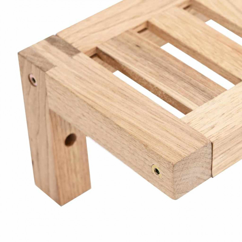 Ścienny Stojak Wiszący Naturalny 62 x 10 x 12,5 cm Lity Bukowy