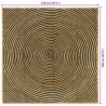 Dywan Naturalny i czarny 120 x 120 cm Juta