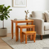 Stoliki boczne do nestingu 3 pcs Naturalny