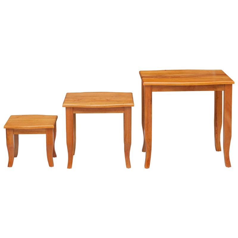Stoliki boczne do nestingu 3 pcs Naturalny