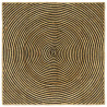 Dywan Naturalny i czarny 160 x 160 cm Juta