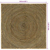 Dywan Naturalny i czarny 160 x 160 cm Juta