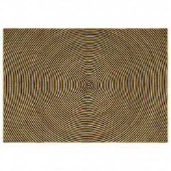 Dywan Naturalny i czarny 240 x 340 cm Juta