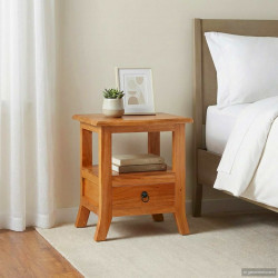 Szafka Nocna Naturalny 40 x 40 x 45,5 cm Lite drewno mahoniowe