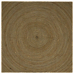 Dywan Naturalny i czarny 300 x 300 cm Juta