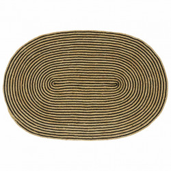 Dywan Naturalny i czarny 100 x 152 cm Juta