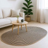 Dywan Naturalny i czarny 122 x 183 cm Juta