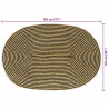 Dywan Naturalny i czarny 122 x 183 cm Juta