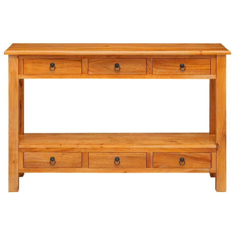 Konsola Naturalny 115 x 32 x 76 cm Lite drewno mahoniowe