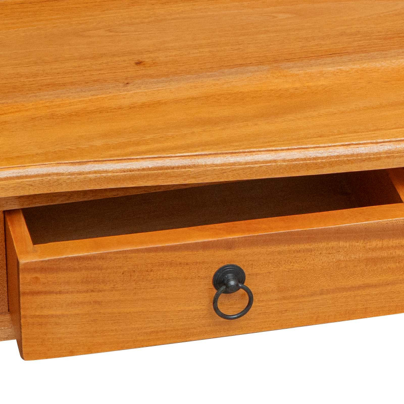 Konsola Naturalny 115 x 32 x 76 cm Lite drewno mahoniowe