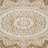 Dywan z juty Kwiatowy Naturalny 122 x 183 cm Juta