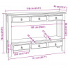 Konsola Naturalny 115 x 32 x 76 cm Lite drewno mahoniowe