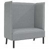 Sofa z wysokim oparciem 101cm Jasnoszary tkanina