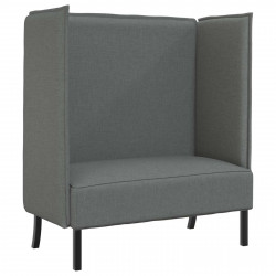 Sofa z wysokim oparciem 101cm ciemno szary tkanina