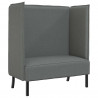 Sofa z wysokim oparciem 101cm ciemno szary tkanina