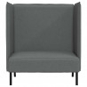 Sofa z wysokim oparciem 101cm ciemno szary tkanina