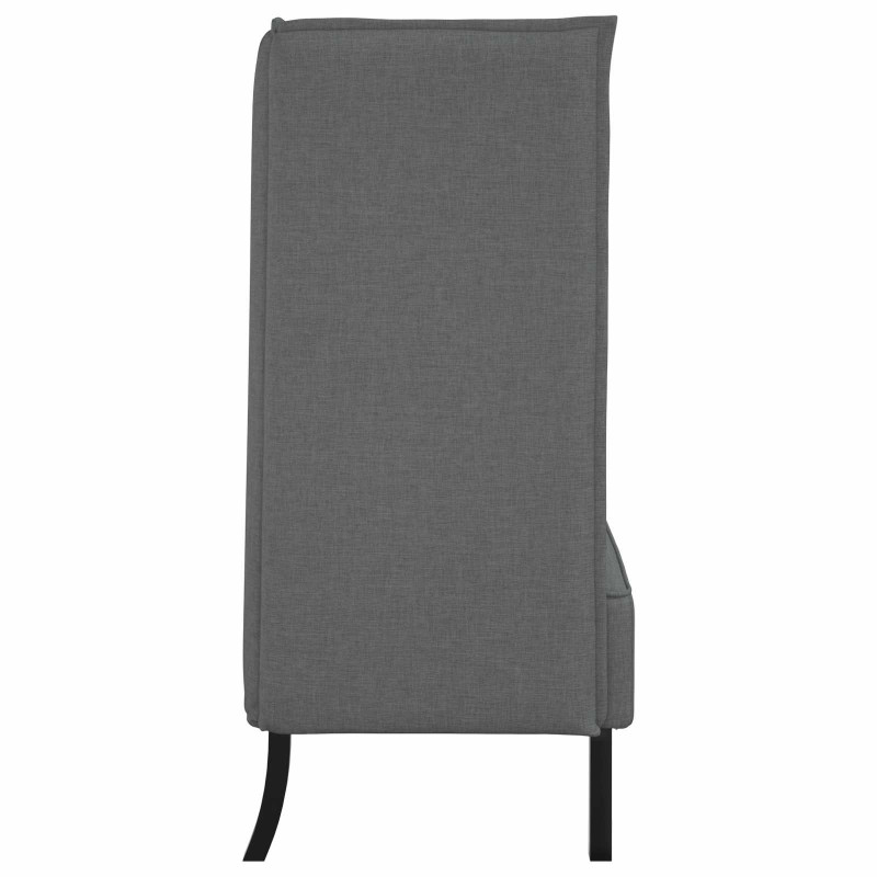 Sofa z wysokim oparciem 101cm ciemno szary tkanina