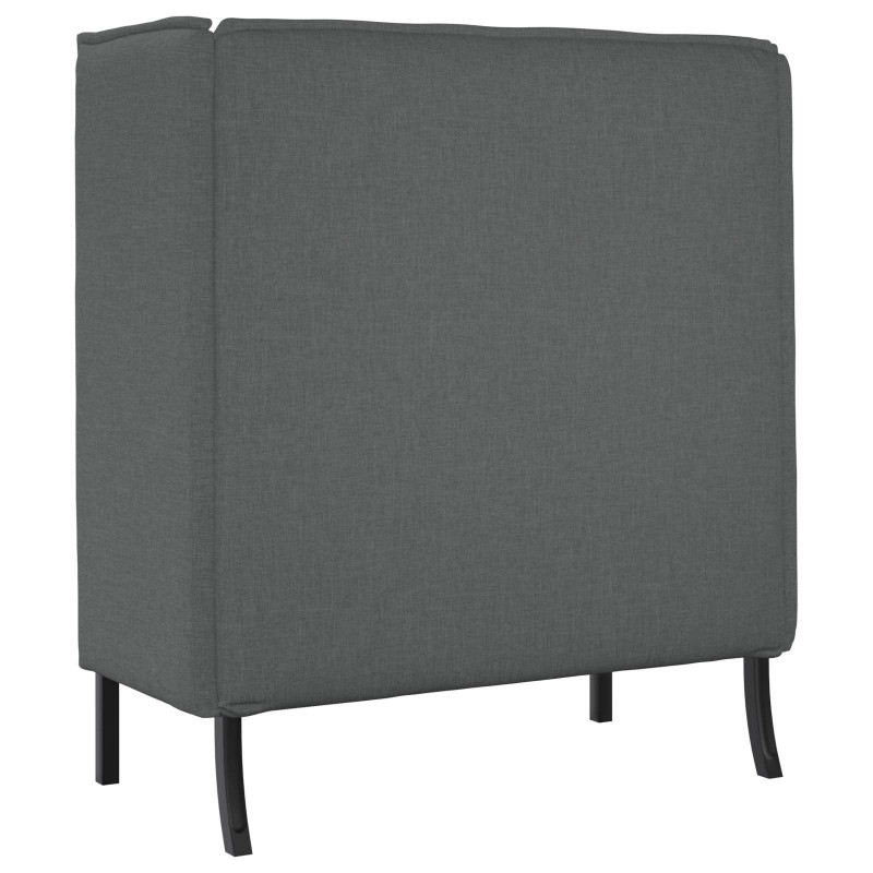 Sofa z wysokim oparciem 101cm ciemno szary tkanina