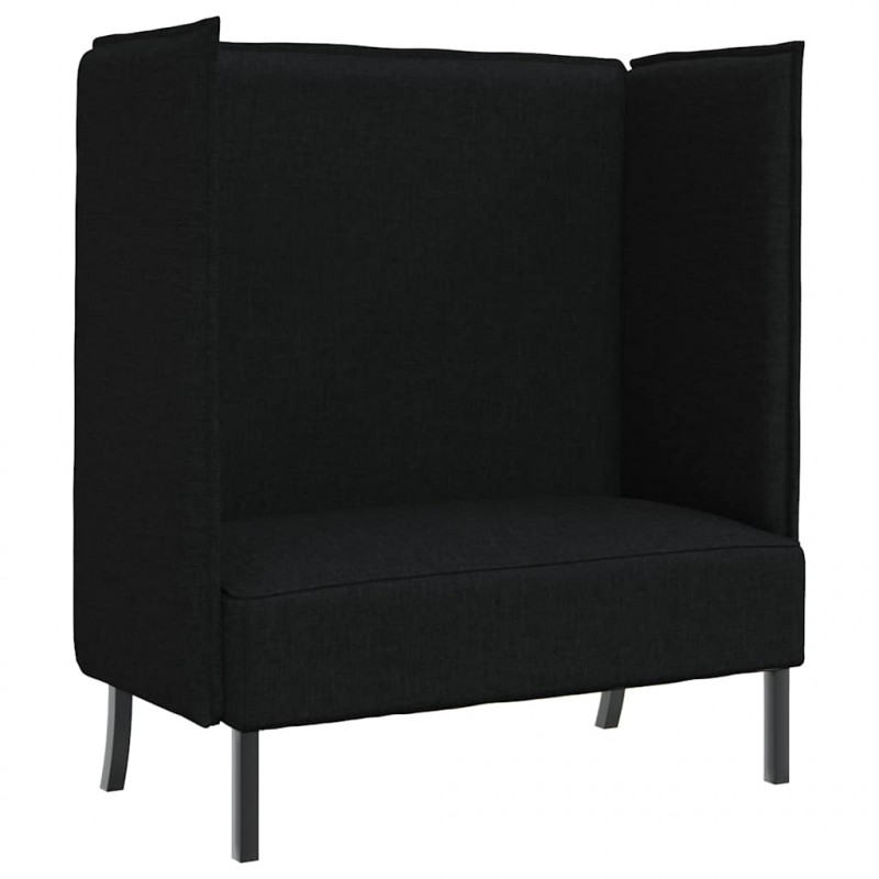 Sofa z wysokim oparciem 101cm Czarny tkanina