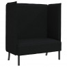 Sofa z wysokim oparciem 101cm Czarny tkanina