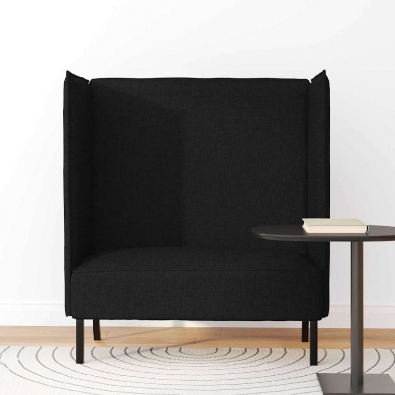 Sofa z wysokim oparciem 101cm Czarny tkanina