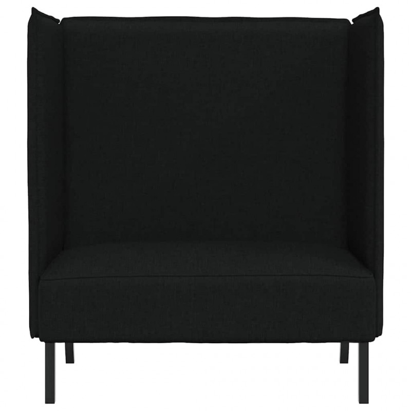 Sofa z wysokim oparciem 101cm Czarny tkanina