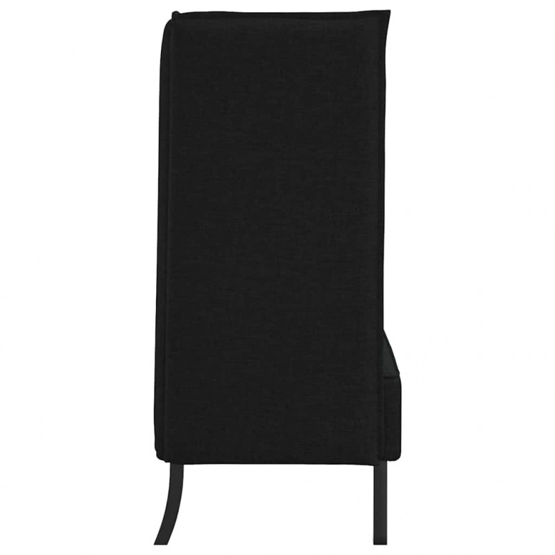 Sofa z wysokim oparciem 101cm Czarny tkanina