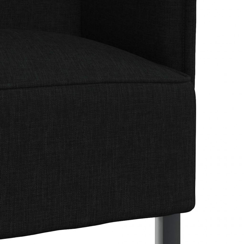 Sofa z wysokim oparciem 101cm Czarny tkanina