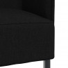 Sofa z wysokim oparciem 101cm Czarny tkanina
