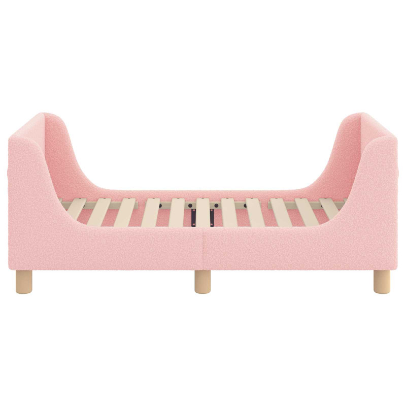 Stelaż łóżka dla malucha z oparciem Różowy 70 x 140 cm