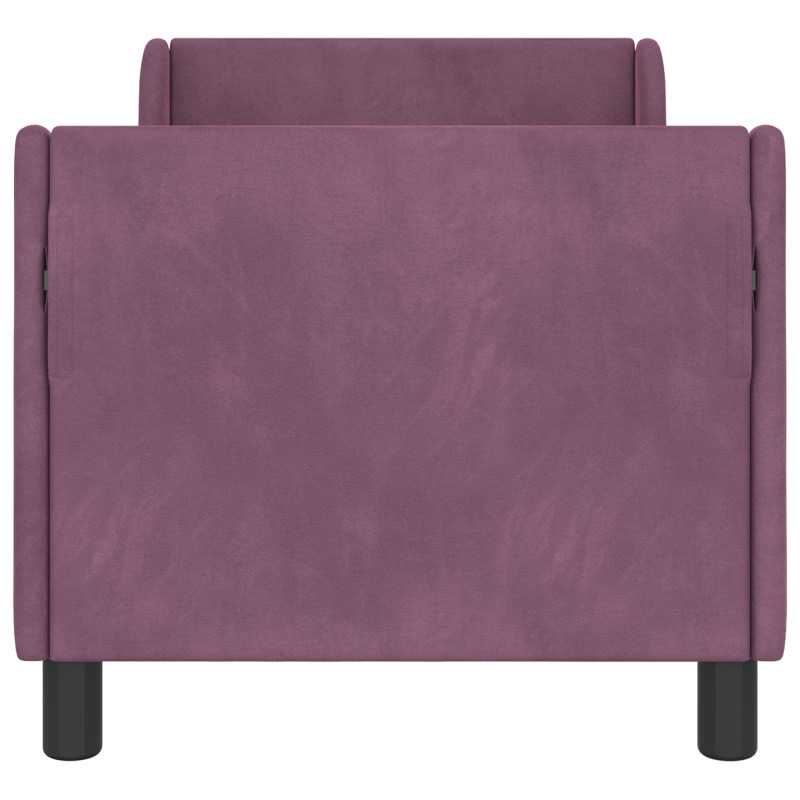 Stelaż łóżka dla malucha z oparciem Fioletowy 70 x 140 cm