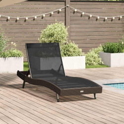 Leżak 197 x 70 x 82 cm polirattan