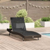 Leżak 197 x 70 x 82 cm polirattan