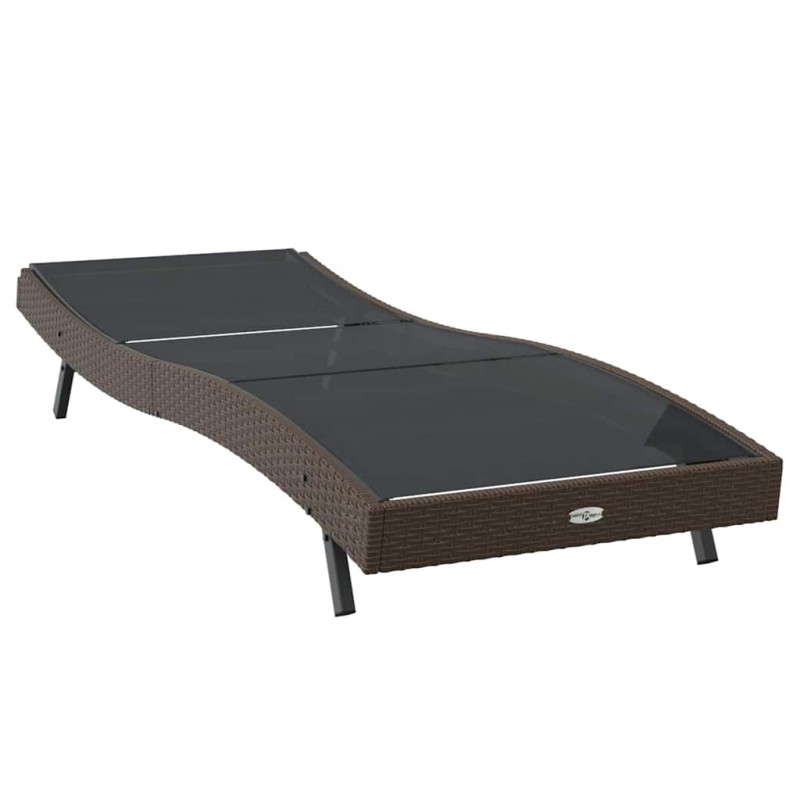Leżak 197 x 70 x 82 cm polirattan
