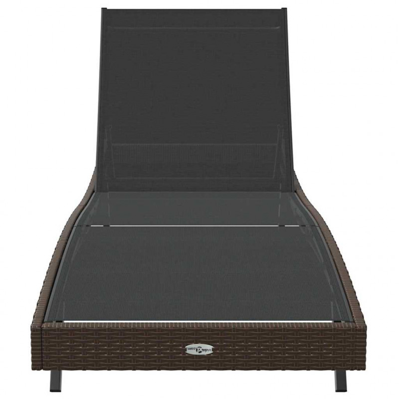 Leżak 197 x 70 x 82 cm polirattan